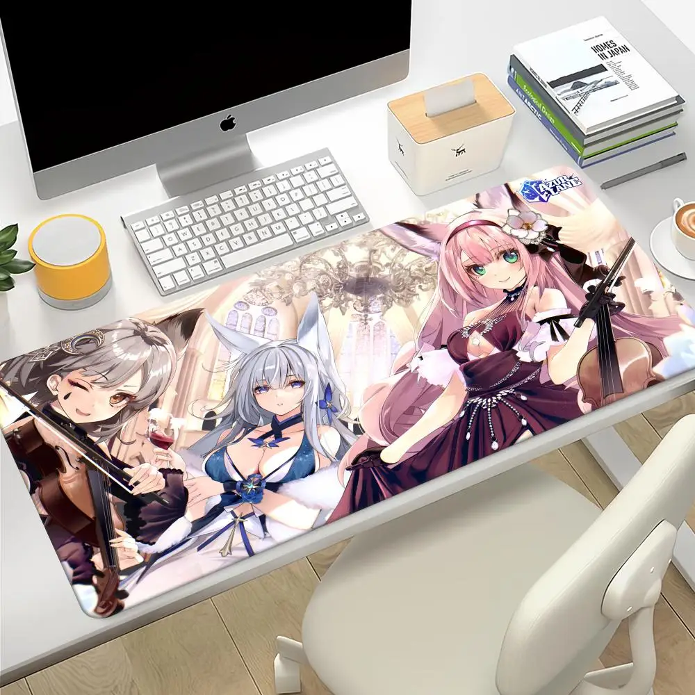 Game Anime Azur Lane Musashi Shinano Anti-slip mouse pad Mice Mat Desktop Keyboard Mat Cosplay Playmat big ass teclado mousepad