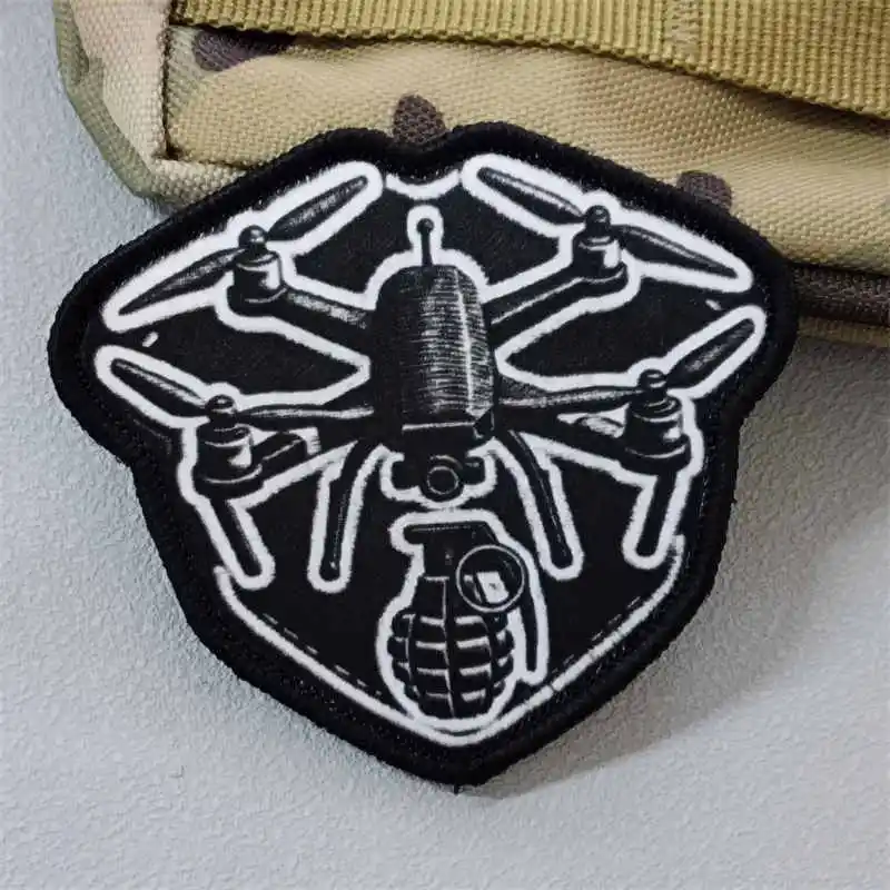 Parche chevron táctica de gancho y bucle para ropa, mochila - imagen 3