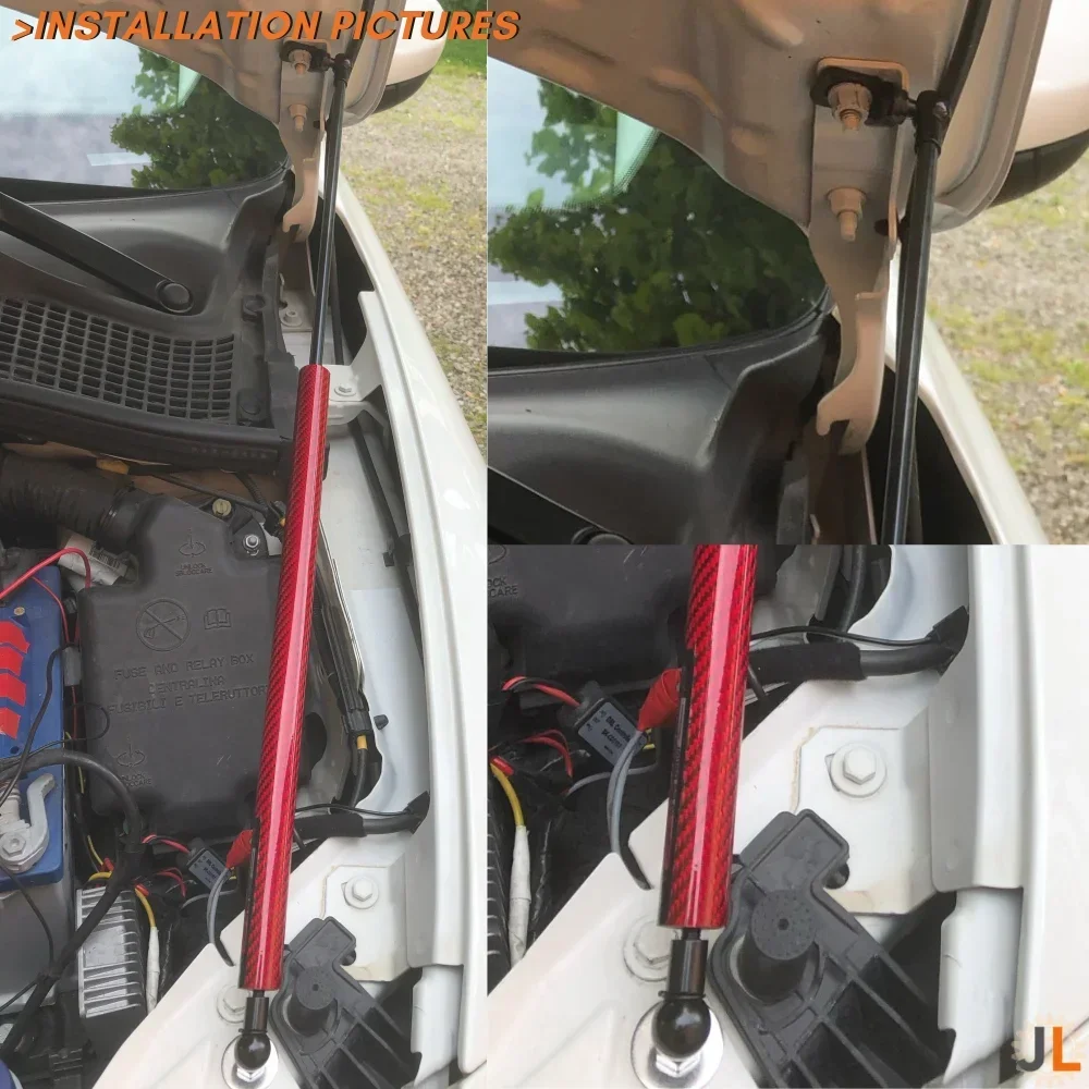 Qty(2) Hood Struts for Fiat Tipo for Fiat Egea 2015-2026 Petrol Version Front Bonnet Gas Springs Lift Supports Shock Absorbers