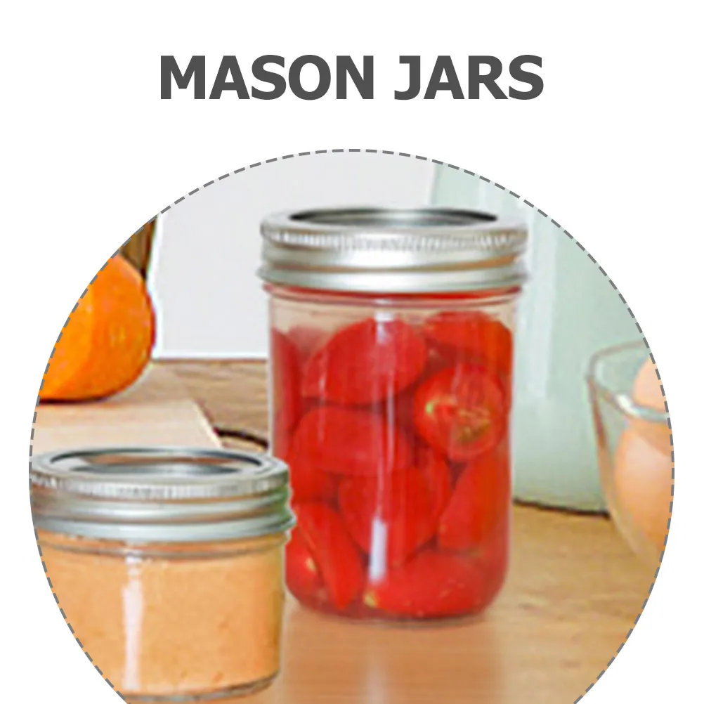 

Mini Mason Jars Aluminum Lids Transparent Storage Containers Leak Proof Jam Honey Spice Dispenser Kitchen Sealing Jar