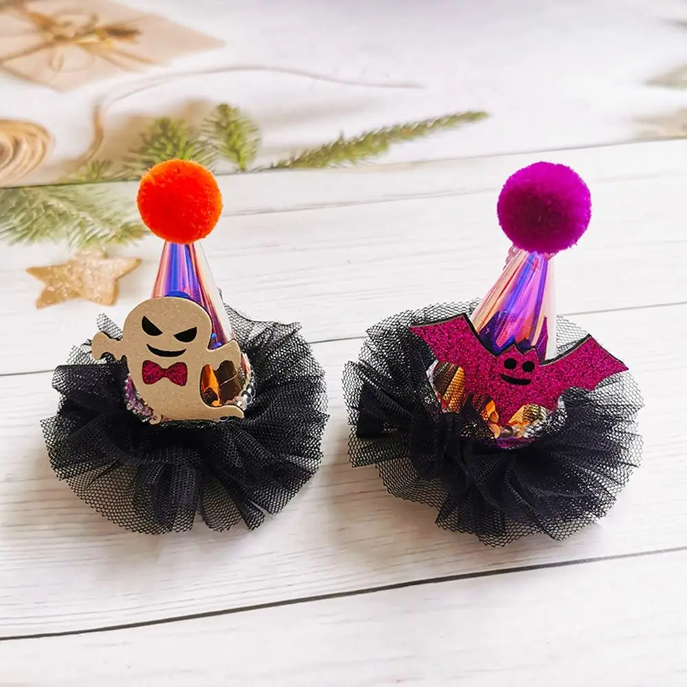 Impreza Koronka Kreskówka Halloween Prezent Duch Dzieci Spinka do włosów Akcesoria do włosów Nakrycie głowy na Halloween Kapelusz na Halloween Klips do włosów