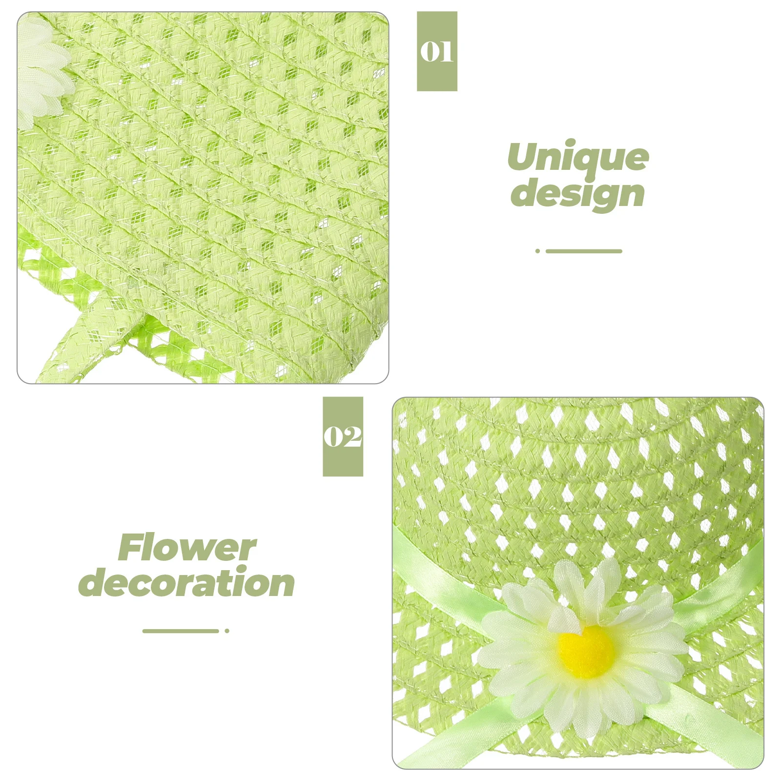 

1Set Little Girls Straw Hat Summer Sunshade Hat Hand Bag Straw Beach Bag Cute Lightweight for Beach Vacation Hand Bags