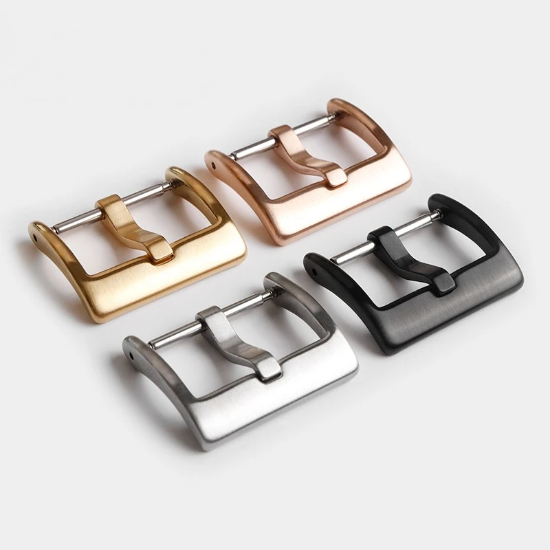 Aço inoxidável sólido Assista Fecho, Assista Belt Pin Buckle, Fosco Matte Tongue Buckle, 3mm, 16mm, 18mm, 20mm, 22mm, Acessórios