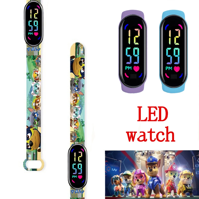 PAW Patrol Children LED Watch Casual Fashion Sport Bracelet Girls Boys Watches Silicone Smart Touch Screen Kids Electronic Watch