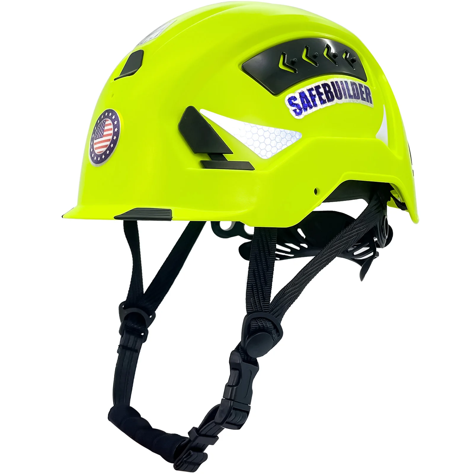 

CE Certified Construction Safety Helmet with Reflective Sticker Breathable ABS Engineer Work Cap for Head Protection