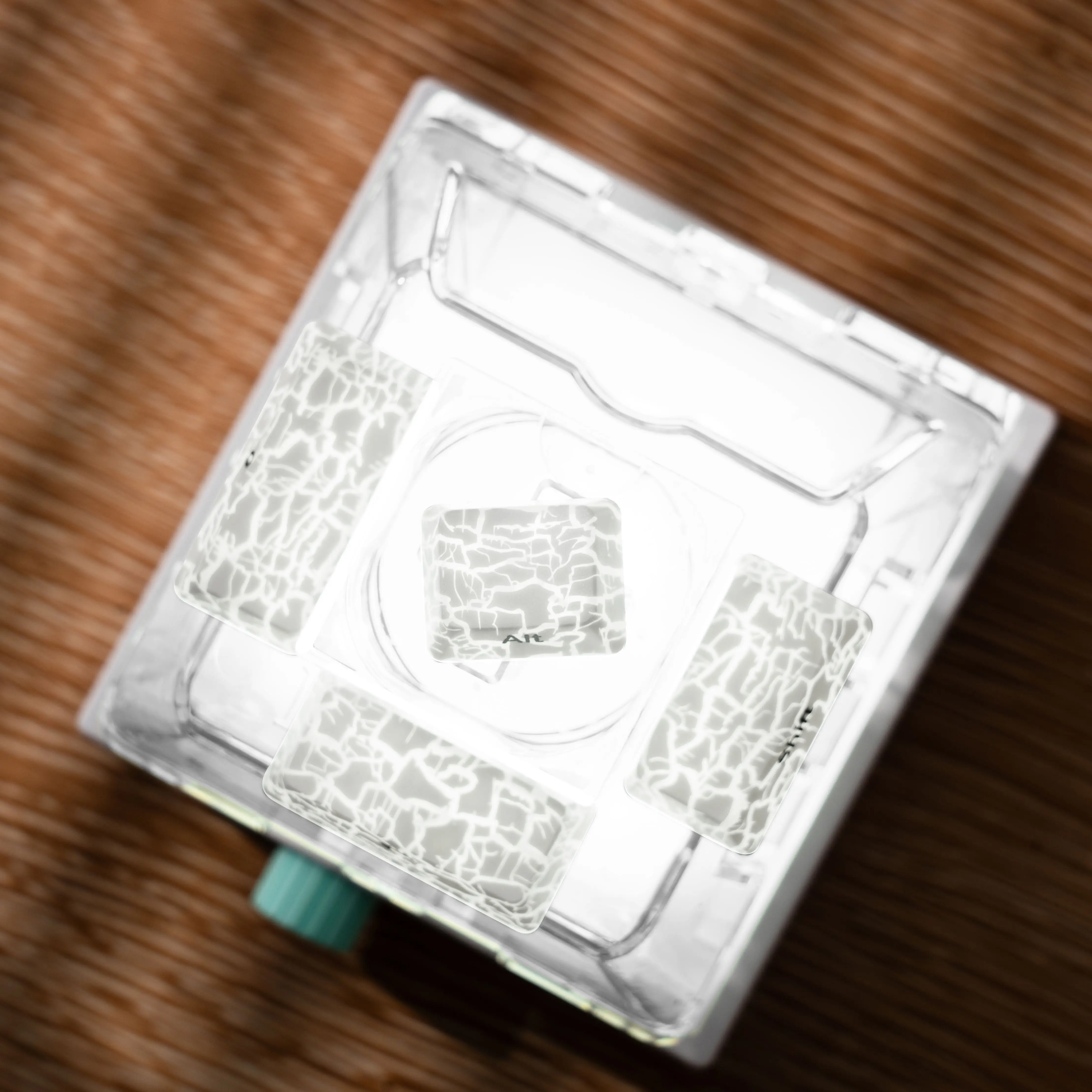 XVX Ice Crack Nowa wersja Wzór Shine-Through Profil OEM IMD-Tech Boczne nadruki Białe klawisze