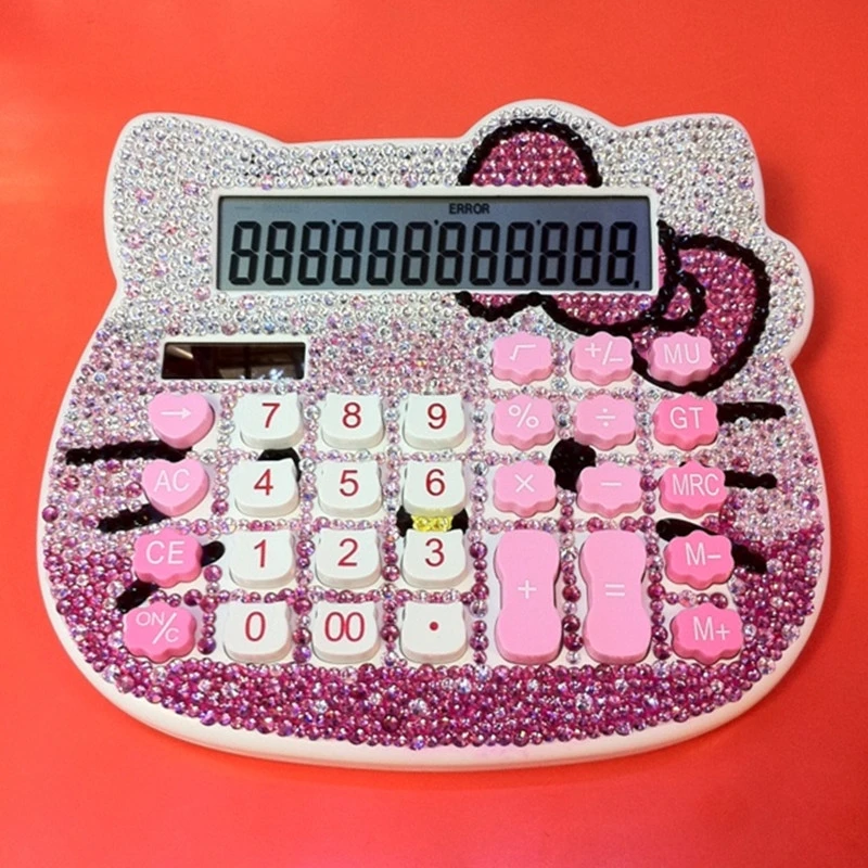 Boutique Luxury Office Electronic Calculator School & Office Electronics Creative Calculator Desktop Computer Rhinestone Crystal