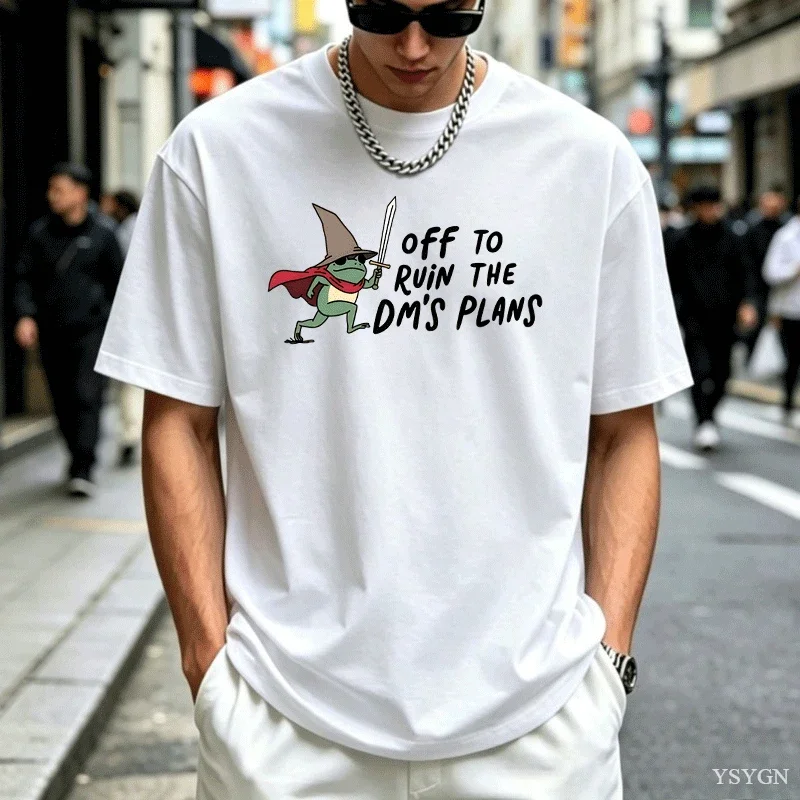 Funny DnD T Shirt Men Women Off To Ruin The DM's Plans T-shirts Funny Wizard K T-Shirt Men Women Streetwear 2026 New Model Short