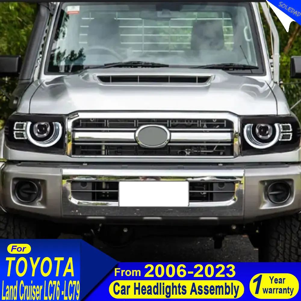 

Автомобильные фары для Toyota Land Cruiser LC76 фары LC70-LC79 2006-2023 модифицированные светодиодные фары DRL аксессуары для указателей поворота