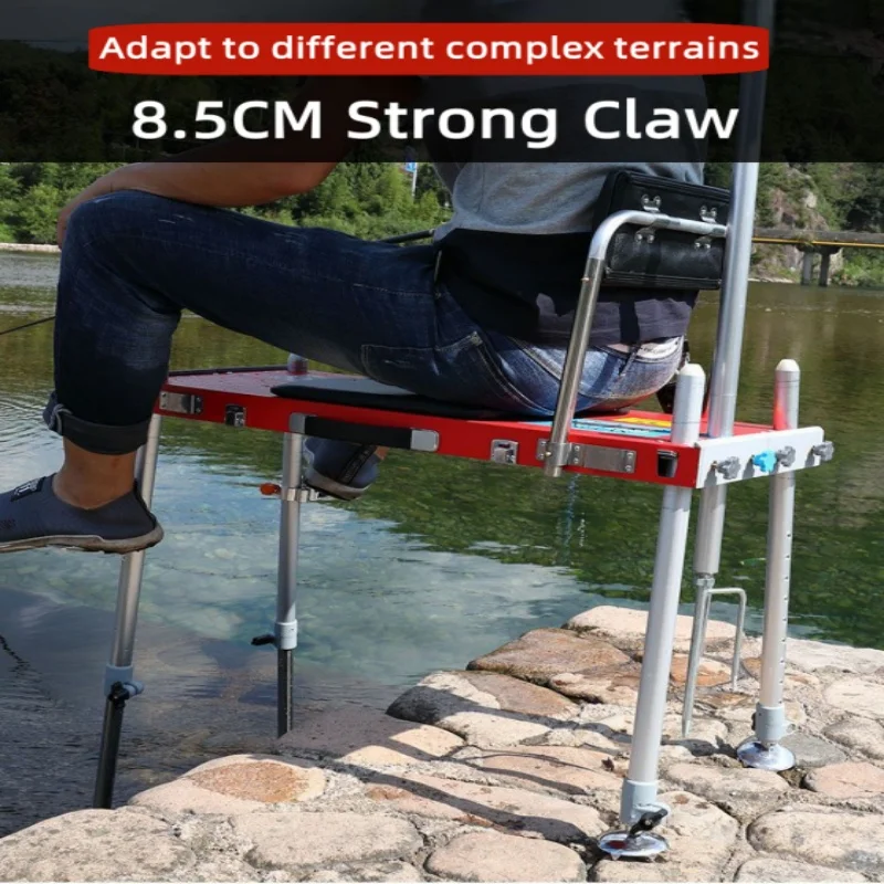 The water and land dual-purpose small fishing platform ultra-light folding multi-functional telescopic aluminum alloy