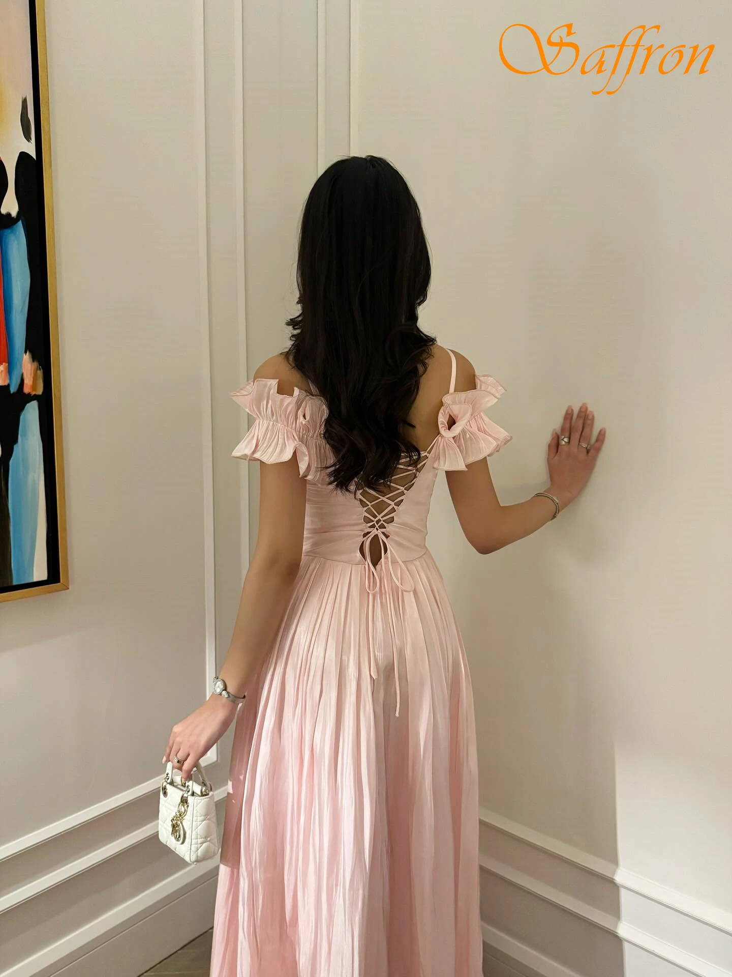 

Customized A-Line Boat Neck Cap Sleeve Elegant Evening Dress Modern Delicate Bespoke Occasion Gowns High Quality Celebrity Gowns