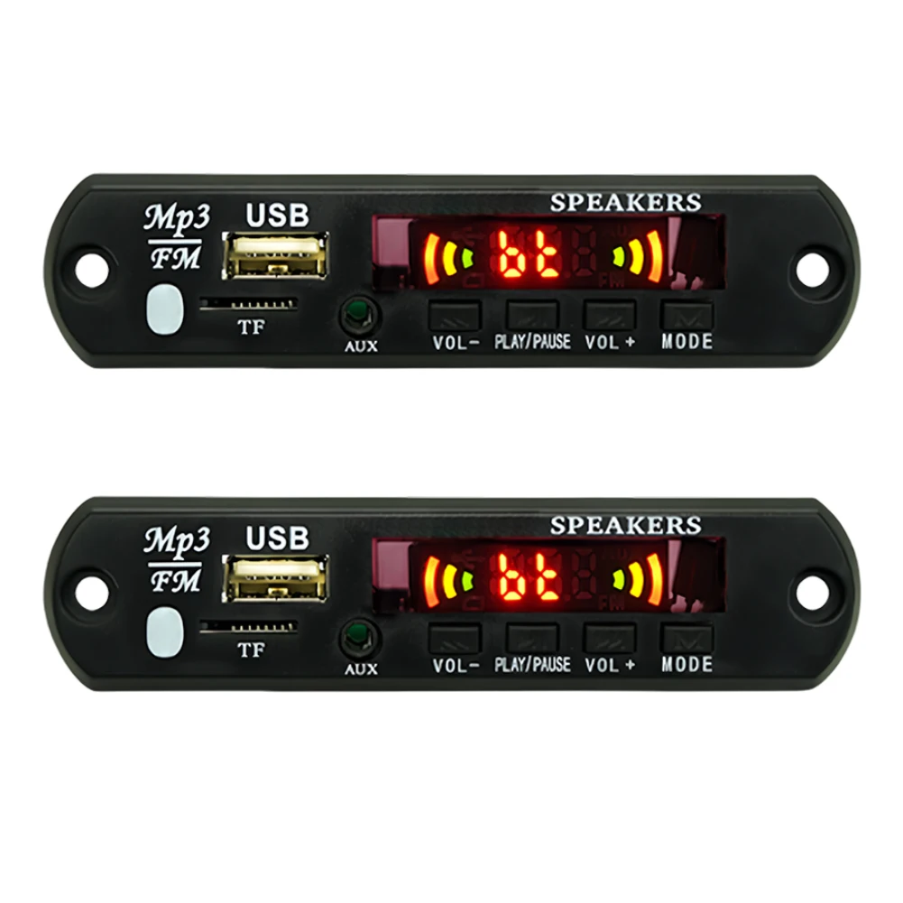 5/12V MP3 WMA Decoder Board USB TF FM Radio Bluetooth-Compatible 5.0 Audio Module Lossless Audio with Remote Control for Car