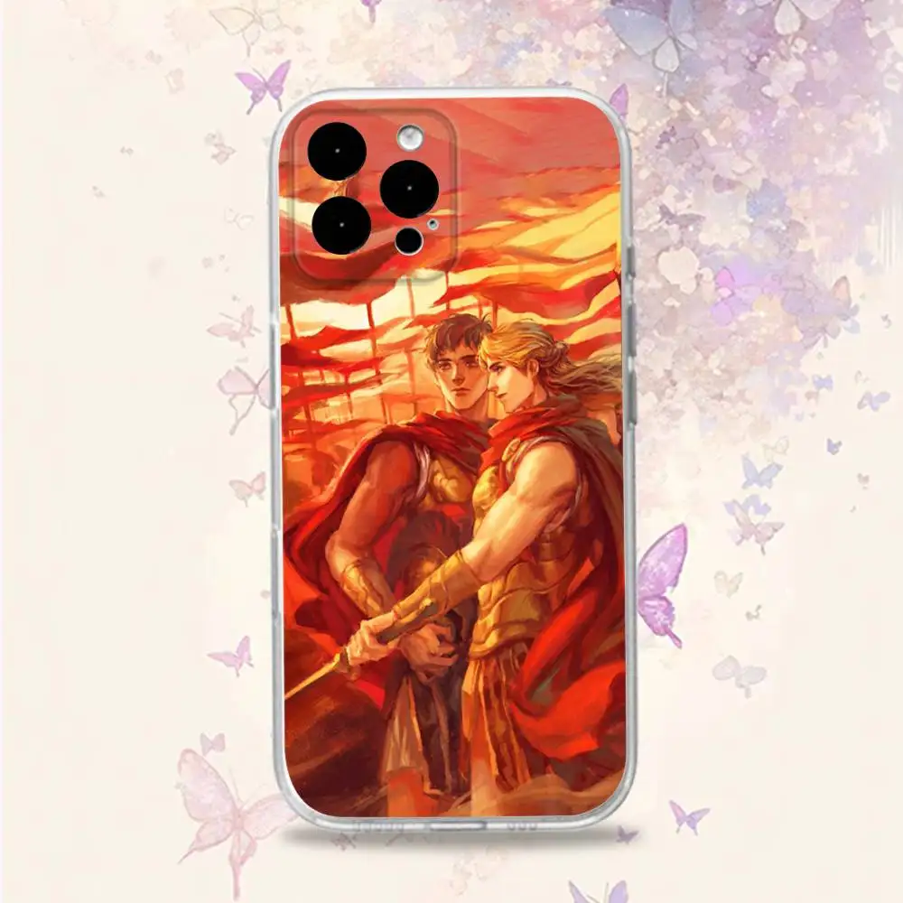 Custodia per telefono A-Achilles The Song O-OF per iPhone 11,15,16,14,13,17,12,Pro,SE4,Plus,E,Max,Air, Mini allover stampa Cover morbida trasparente