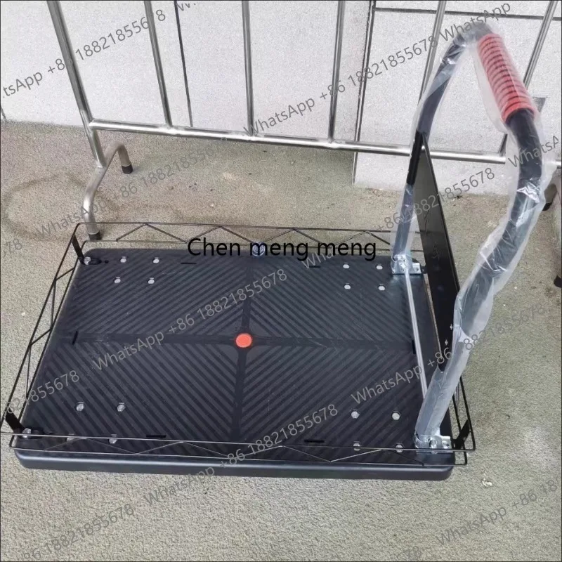 

Handcarts Flatbed Trucks Pallet Trucks Transport Vehicles with Guardrails Folding Picking Trailers