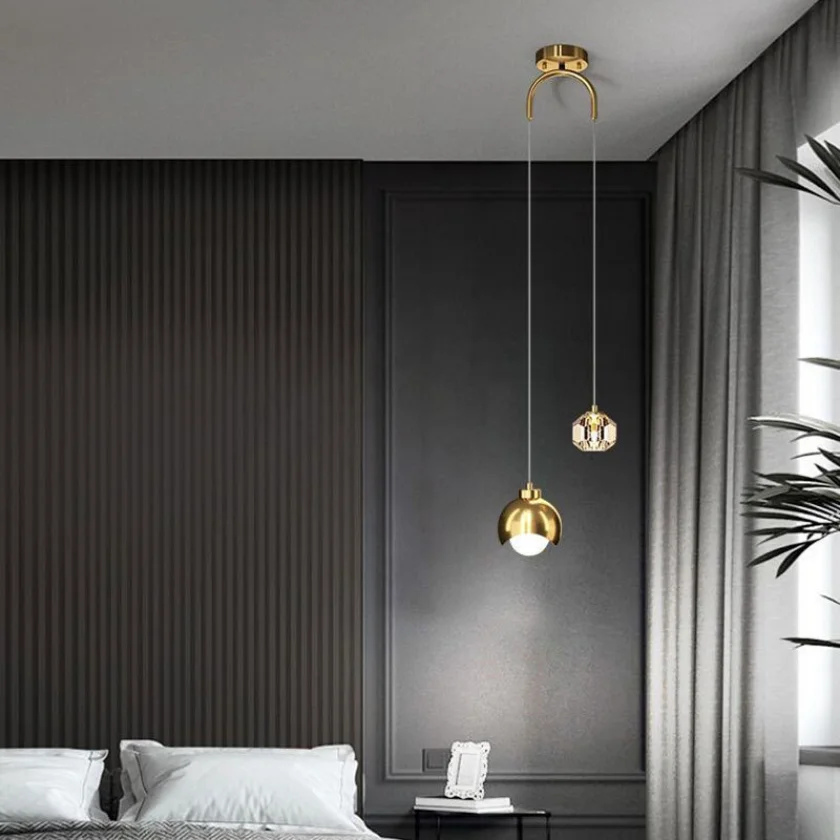 Modern Led Pendant Lighting for Bedroom Bedside Hotel Hanging Lamp Decoration Chandeliers Entrance Nordic Ceiling Lights Home