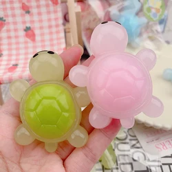 Noctilucent Turtle Squishy Fidget Toy Silicone Slow Rebound Pinch Decompression Toy Cute Elastic Stress Release Vent Toy