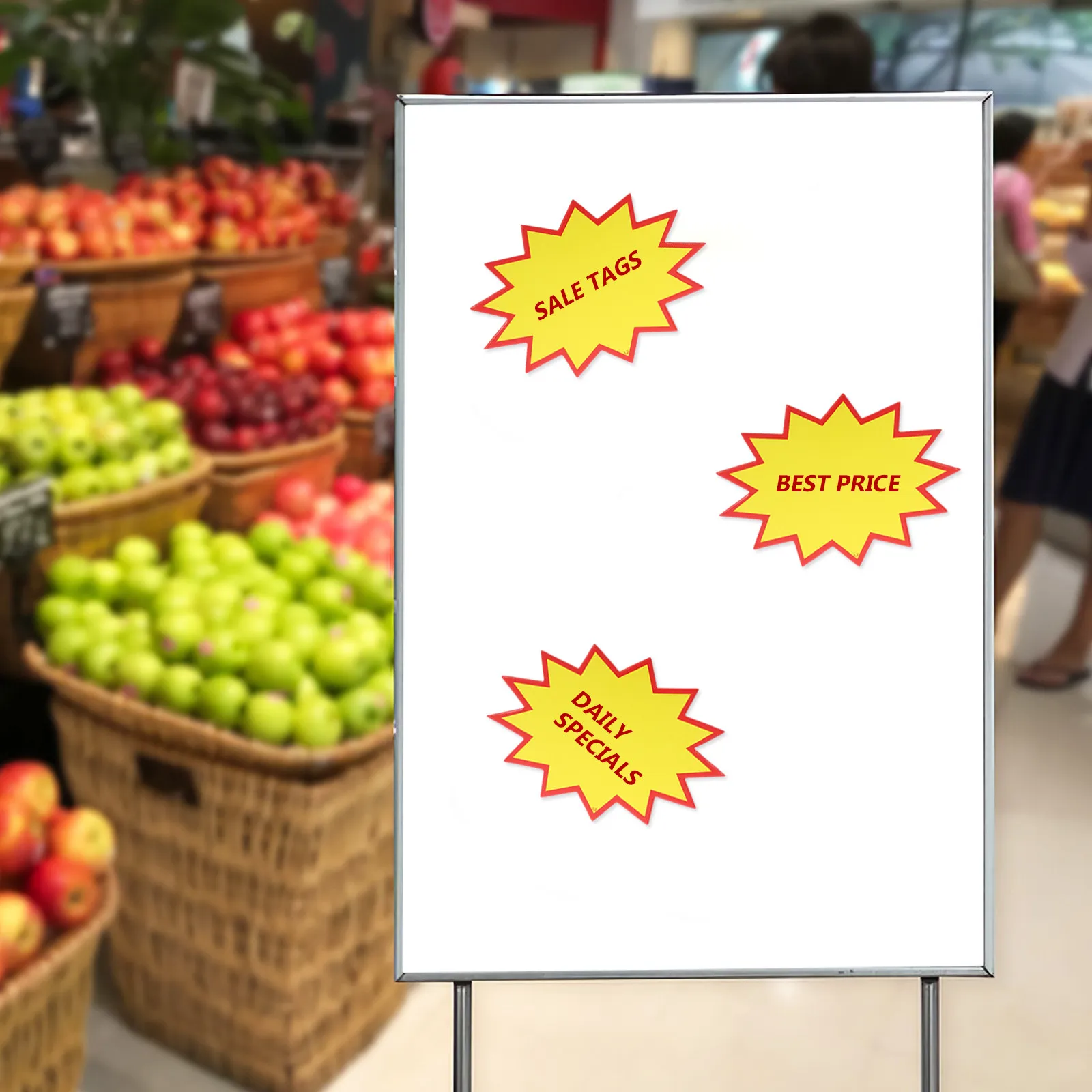 

200Pcs Price Display Labels Blank Supermarket Retail Price Signs for Clothing Fruit Vegetable Shelf Advertising Labels