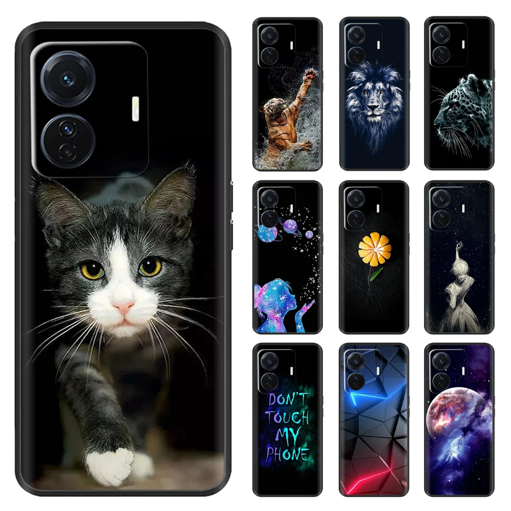 For Vivo T1 4G 44W Case T1 Painted Soft Silicone Phone Case Back Cover For Vivo T1 Pro T 1 Pro T1pro Case Coque Funda Shell Para