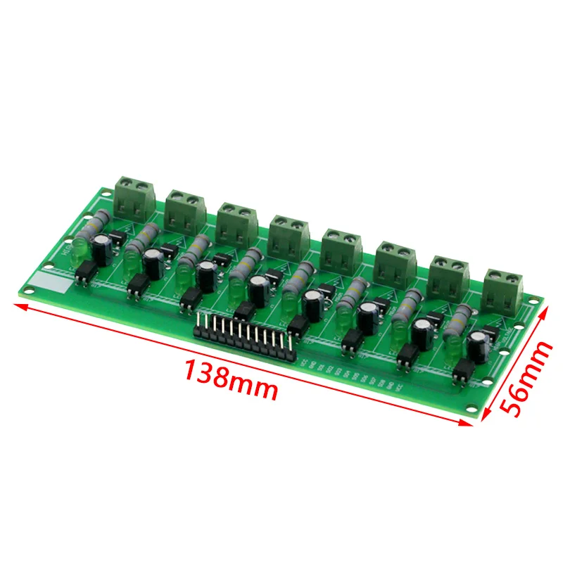 AC 220V 8 Channel MCU TTL Level 8 Ch Optocoupler Isolation Test Board Isolated Detection Tester Module PLC Processors