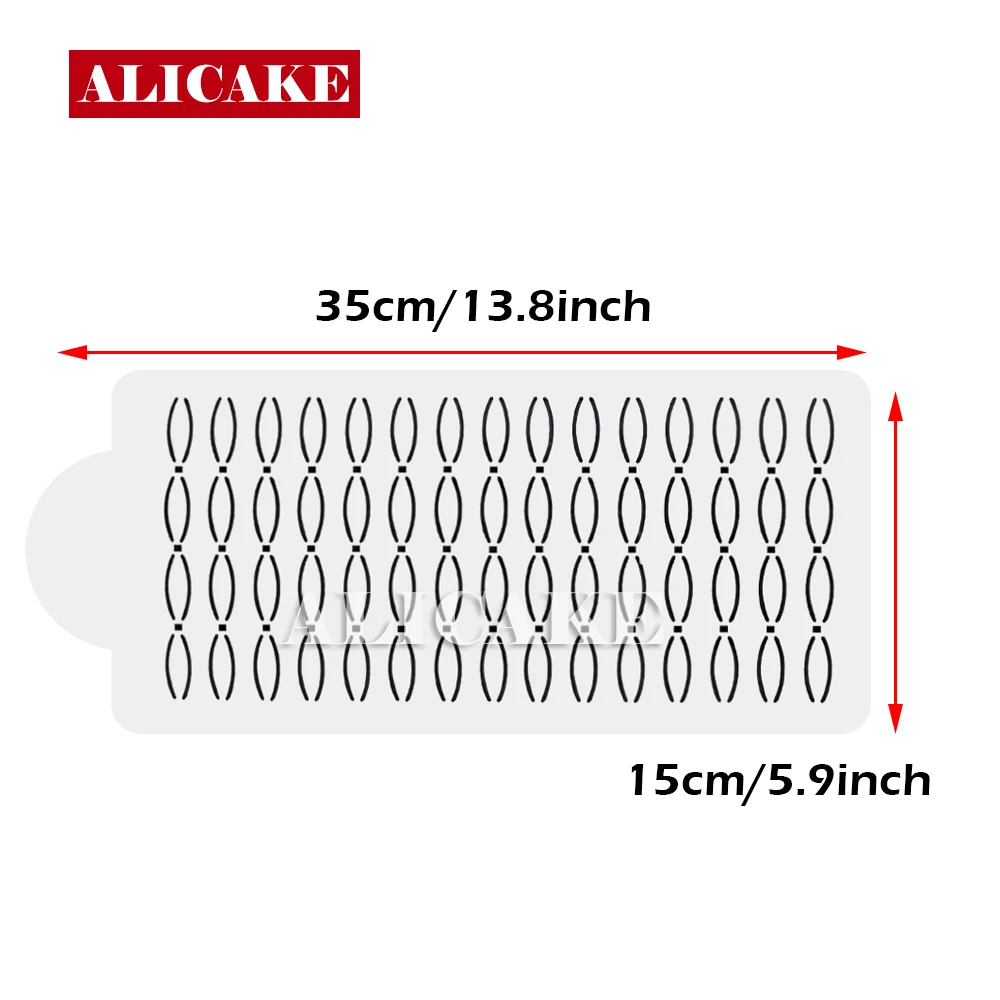 Cake Stencil Templates Geometry Design for Wedding Birthday Party Lace Pattern Cake Decorating Fondant Buttercream Tools Mold