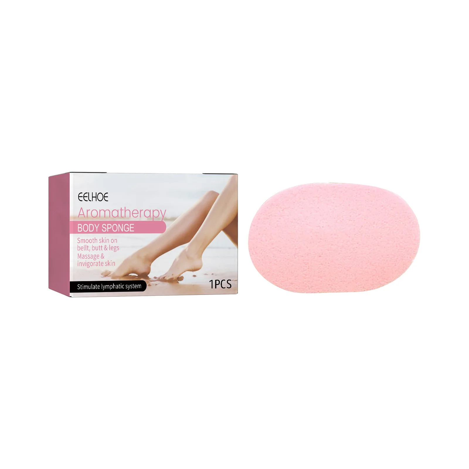 EELHOE Aromatherapy Body Sponge Scrub Tightening Skin Smoothing Body Cleaning Massage Body Sponge Exfoliation Bath Shower Sponge