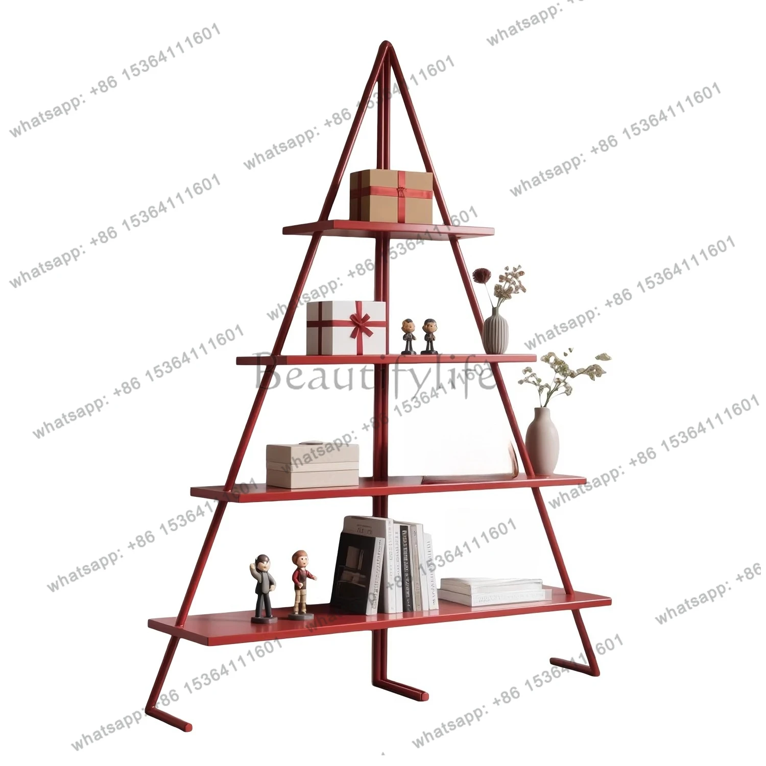 Commercial display rack Storage multi-layer storage Floor-to-ceiling clothing store shoe and bag display rack