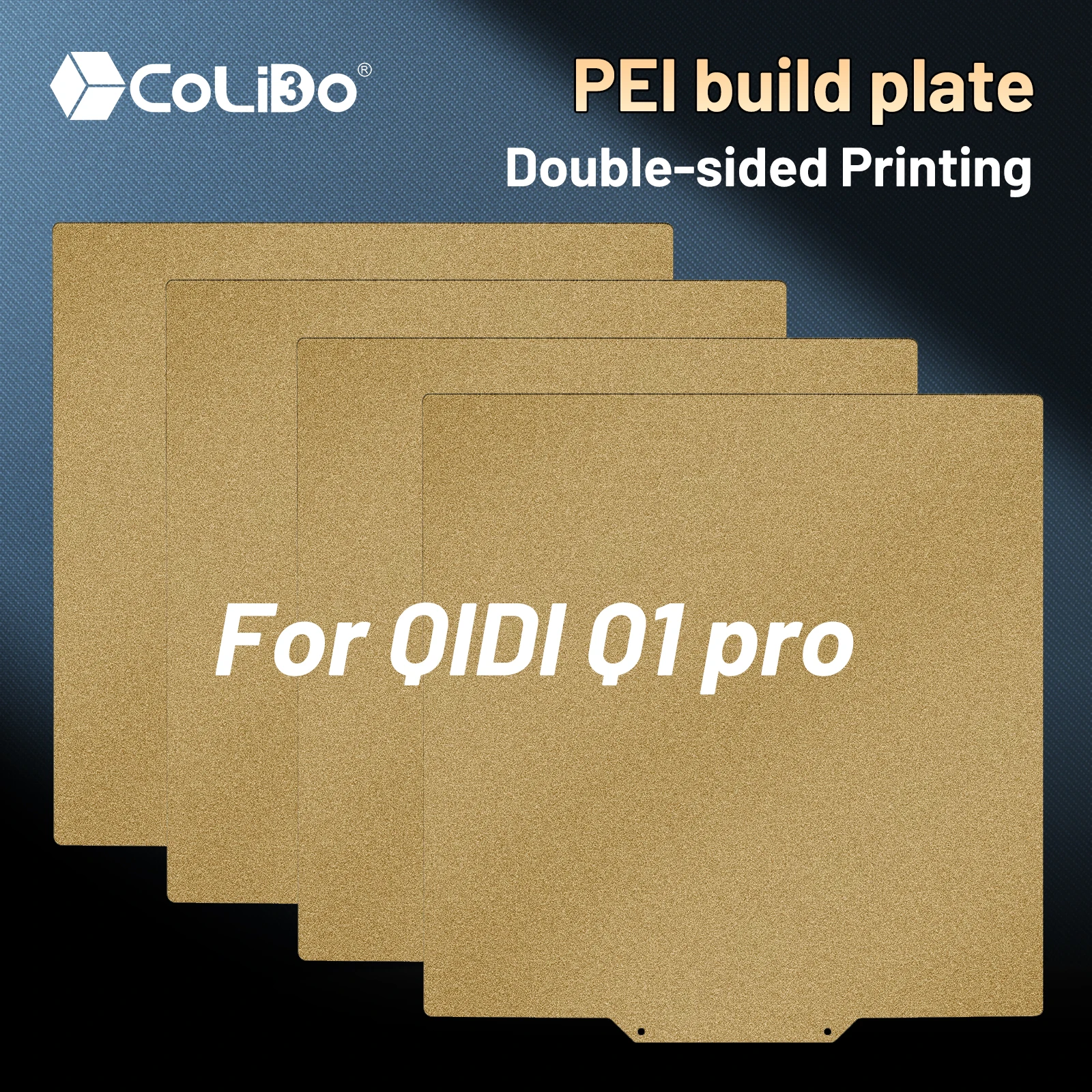 For QIDI Q1 Pro Build Plate  Double Side PEO PET PEI Powder Coated Spring Steel Sheet 250x250mm 3D Printer Accessories Heat Bed