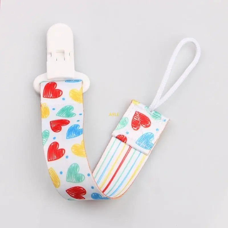 Lovely Dummy Soother Holder Chains Anti-drop Buckle Pacifier Strap for Baby Feed