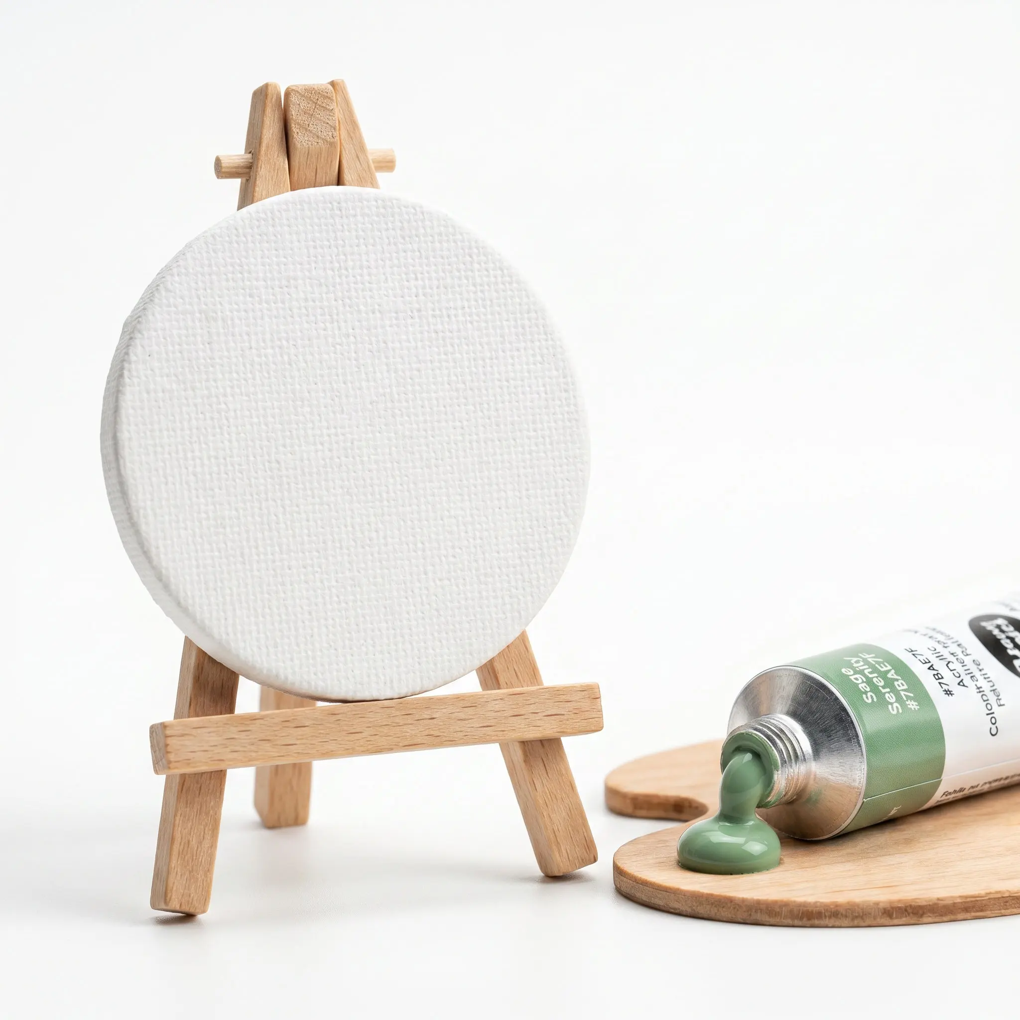10Pcs Professional Round Oil Painting Board Fine Texture Cotton Canvas Art Panels Perfect for Students Educators DIY Art Lovers