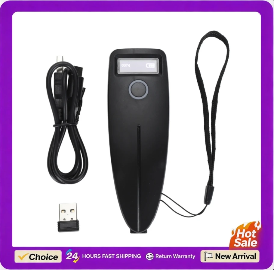 Mini 2D Bluetooth Barcode Scanner With 2.4G Wireless Bluetooth for Inventory Management USB Wired Connection Barcode Scanner