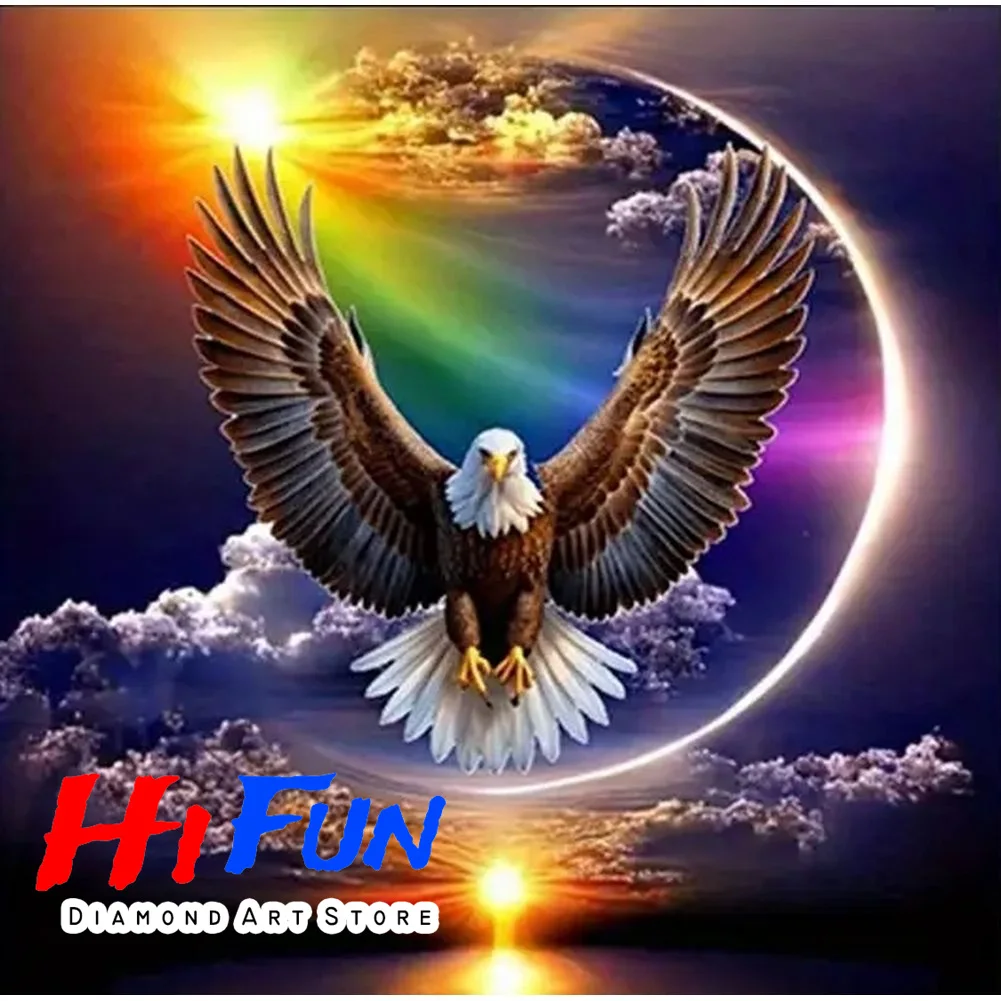 

DIY Diamond Embroidery Mosaic Soaring Eagle Art Suitable for Beginners Diamond Painting Rustic & Modern Decor Unique Gift