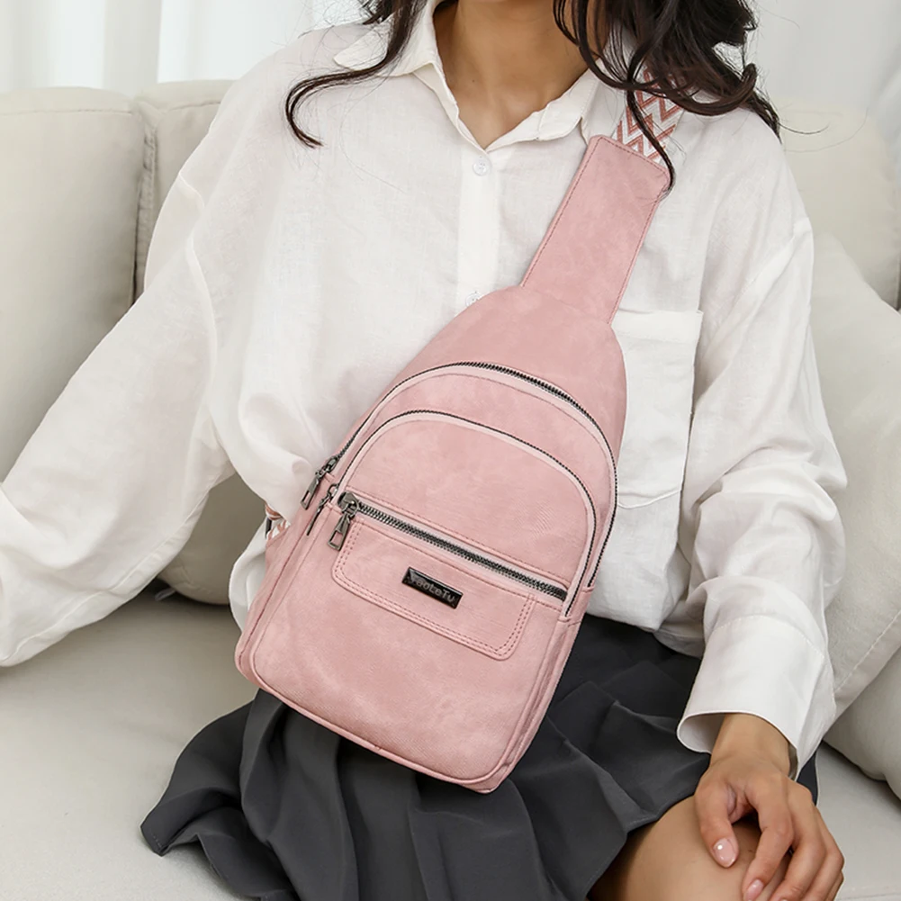 

Sling Bag for Women Men PU Leather Crossbody Purse Fashion Crossbody Bag Adjustable Guitar Strap for Daily Work Shopping Travel