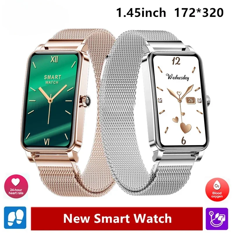 

2024 New ZX19 Smart Watch New Fashion Watch Sports Fitness Tracker Heart Rate Blood Pressure Oxygen Monitoring Watch Women