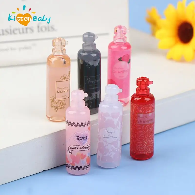 3Pcs/Set 1:12 Dollhouse Miniatures Supplies Shampoo Shower Gel Body Wash Dolls Bathroom Home Furniture Decor Pretend Play Toys