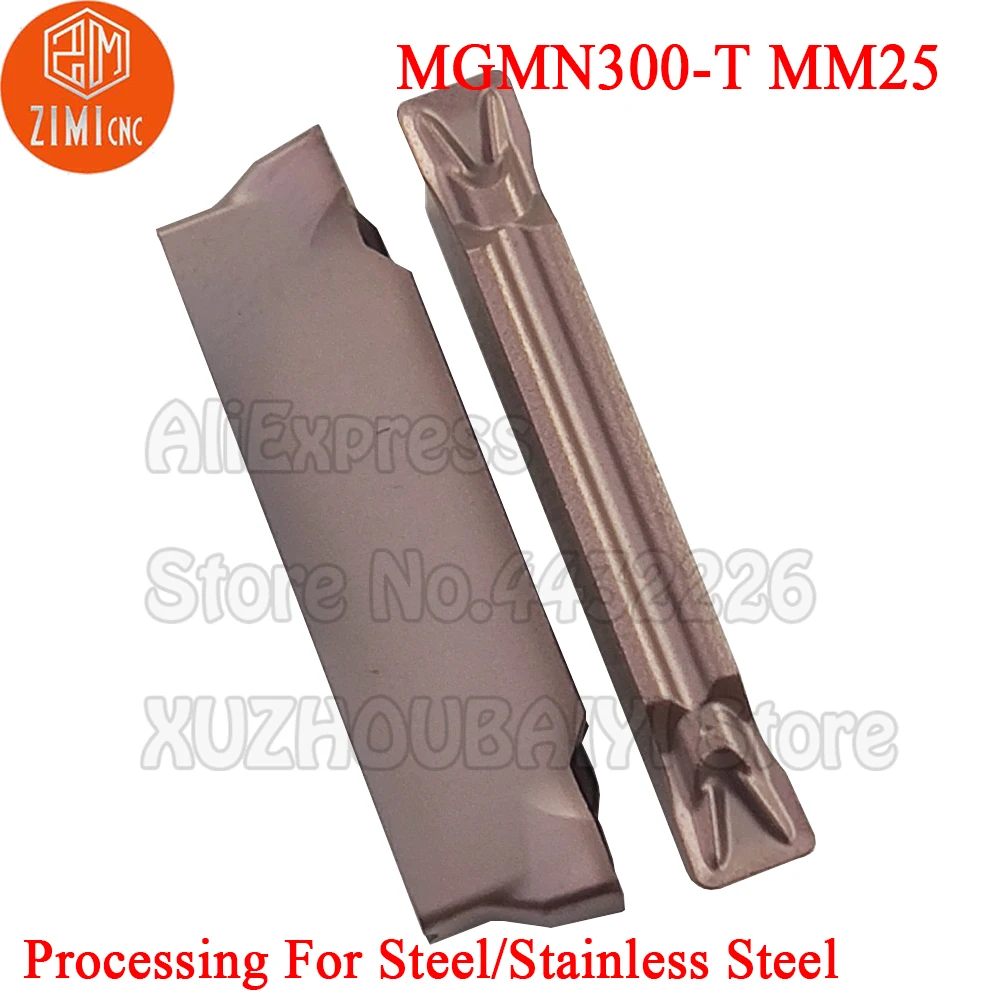 10P MGMN300-T MM25 MGMN300 T MGMN 300 Carbide Grooving Inserts Turning Tools CNC Cutter Lathe Slooting Blade for stainless steel