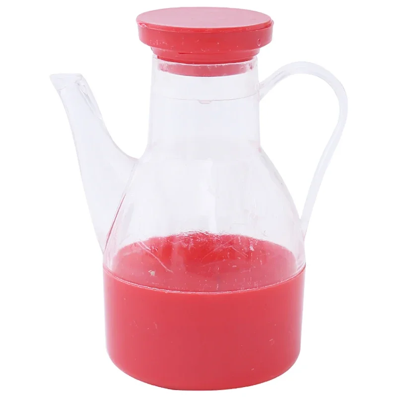 Transparent Gravy Boats Leakproof Oil Can Bottle Condiment Dispenser Plastic Soy Sauce Vinegar Container Pot Kitchen