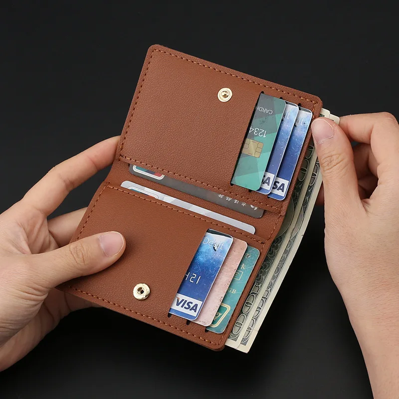Women's Wallet Simple Folding Buckle Wallet Driver's License Card Bag Male Student Soft Wallet Wholesale