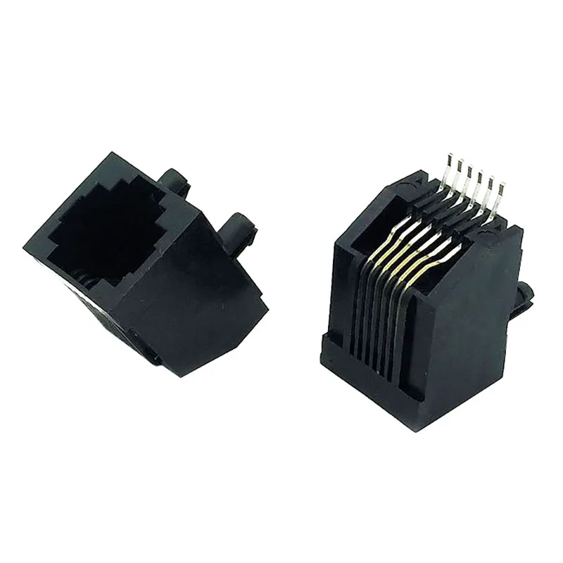 15PCS 5722 RJ11 surface mount network port socket with RJ12 interface, 6P6C full plastic SMT network socket connector
