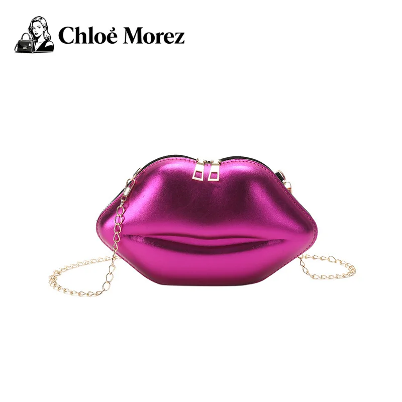 

Personalized and Creative Lip Bag Cartoon Girl Candy Color Western-style Chain Single Shoulder Crossbody Mini Bag Trend