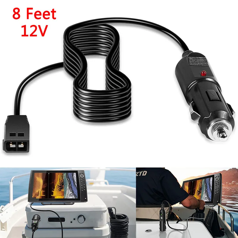 12V DC Port Power Cord 720105-1 Power Cable Compatible with Humminbird Helix 5/7/8/9/10/12/15, All ICE Helix, All ICE Flasher