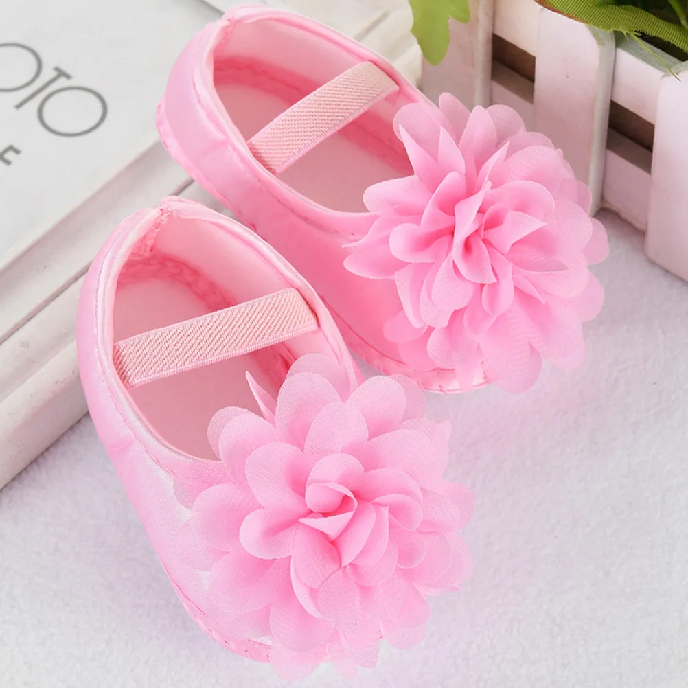 

1Pair Baby Girls Shoes Shoes Pink Size 11 Soft Sole Non-Slip Cotton Newborn Toddler Spring Autumn Sole