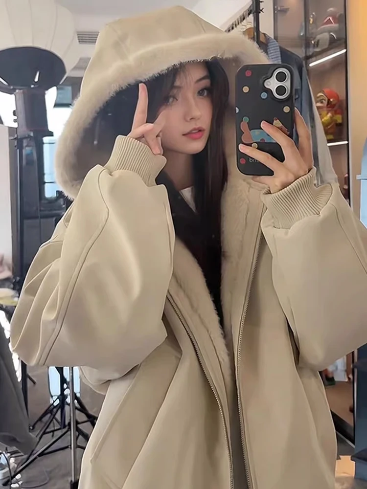 

Мужское кожаное джато с капюшоном American Sle Thiened, зимнее пальто с меховым воротником, теплая хлопковая одежда для одежды...