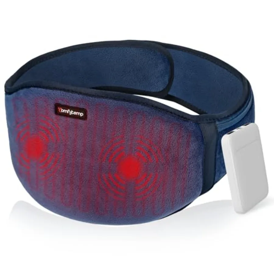 

Беспроводная портативная грелка Comfytemp с массажером для облегчения боли в спине, идеально подходит для судорог и менструального дискомфорта, которую можно носить H