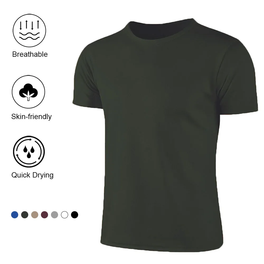 Sommer Neue männer Schnell Trocknend T-shirt Rundhals Sportswear Running Training Kleidung Atmungsaktive Leichte Feste Casual Tees