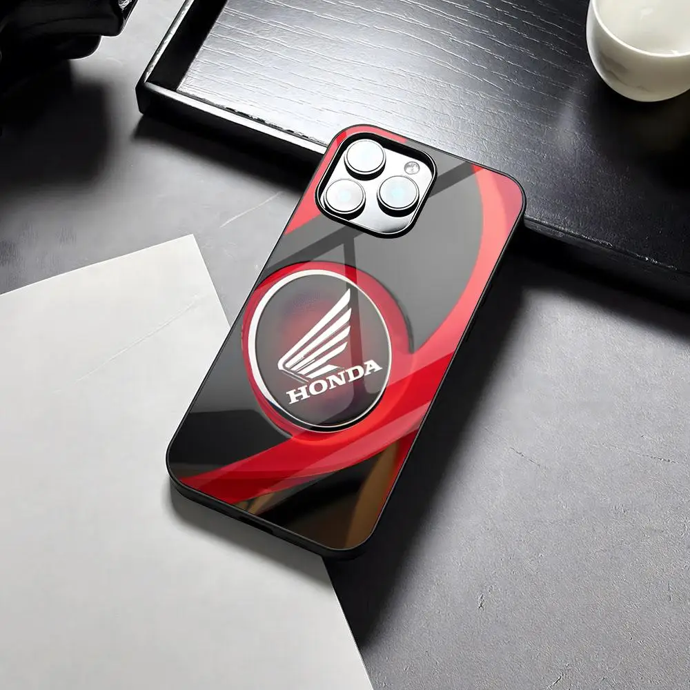 Etui na telefon motocyklowy H-hondaes, silikonowe etui PC+TPU na iPhone 17 16 14 11 12 15 13 Pro Max 8 7 6 Plus X SE XR, twarda obudowa — zdjęcie produktu 6