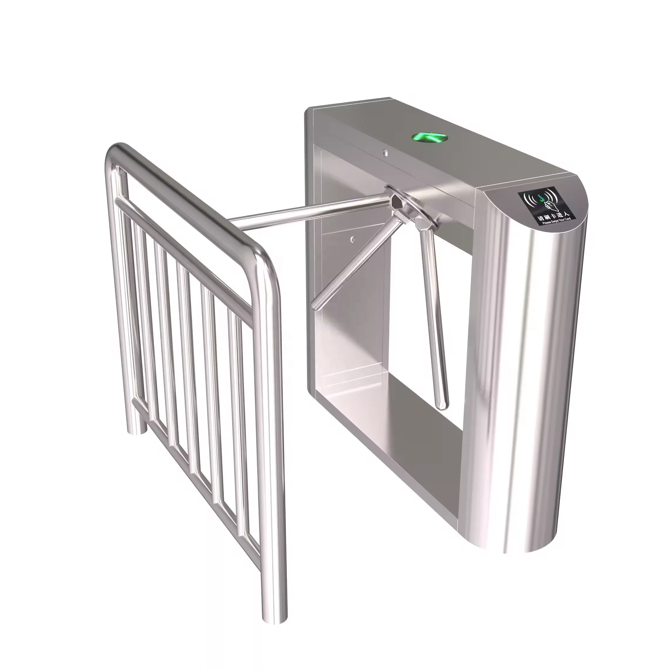 Manual Tripod Turnstile Outdoor IC ID NFC RFID Card Reader Tripod Turnstile Single Door Turnstile Gate Tourniquet For Gym