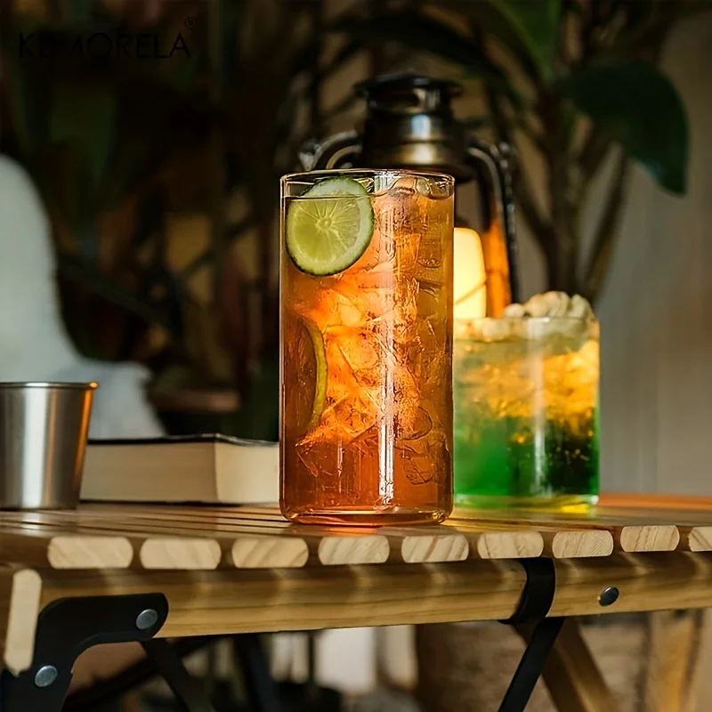 4PCS 560/440ML Drinking Glasses Cups Thin Highball Glasses Clear Tall Glass Cups For Water, Juice, Beer, Drinks, and Coca