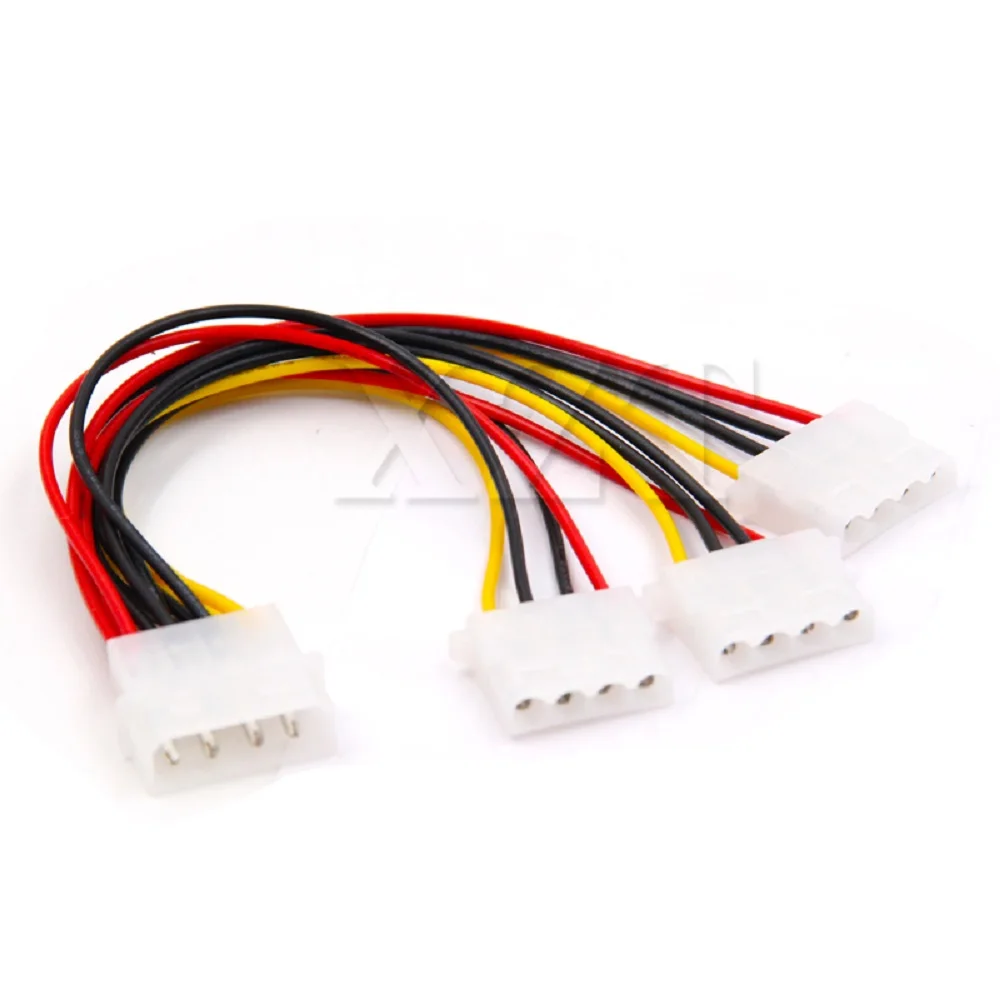 High Quality 4 Pin Molex Male to 3 port Molex IDE Female Power Supply Splitter Adapter Cable Computer 4Pin IDE Power Cables