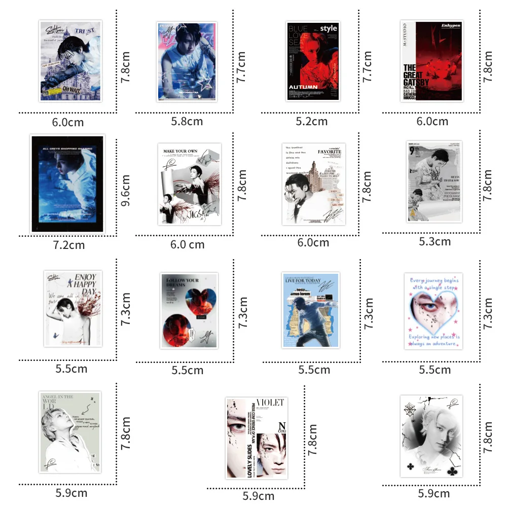 30 قطعة مجموعة فريق موسيقى البوب الكورية الجديدة kpop HEESEUNG JAY JAKE SUNGHOON JUNGWON NI-KI ملصقات حقيبة ظهر للحفلات بالجملة #6