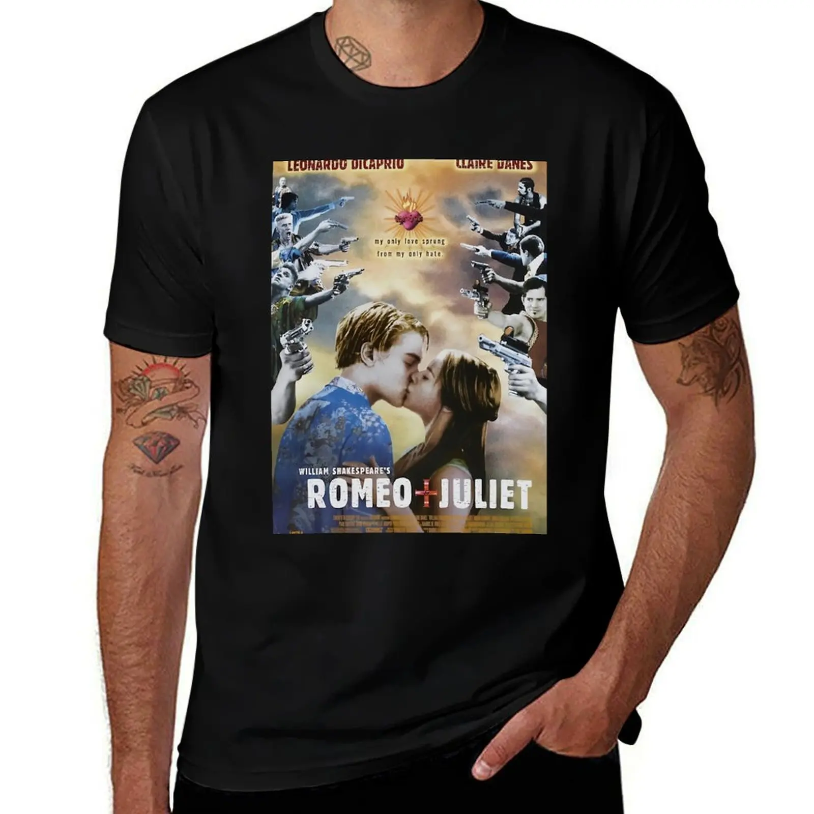 

romeo + juliet Poster T-Shirt man t shirts for men casual anime t shirts oversize man t shirts cotton T-Shirt